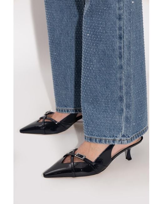 Stuart Weitzman Black Heeled Shoes 'Georgie'