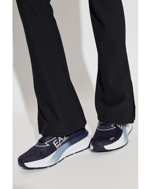 EA7 Black Sports Shoes With Logo