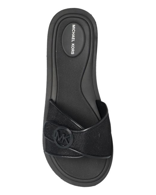 MICHAEL Michael Kors Black Pool Slides