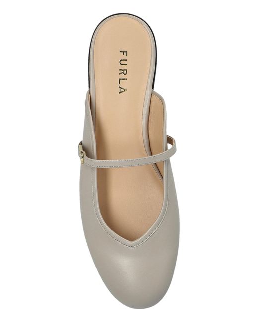 Furla Gray 'Etoile' Slides