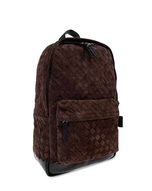 Bottega Veneta Brown Suede Backpack for men