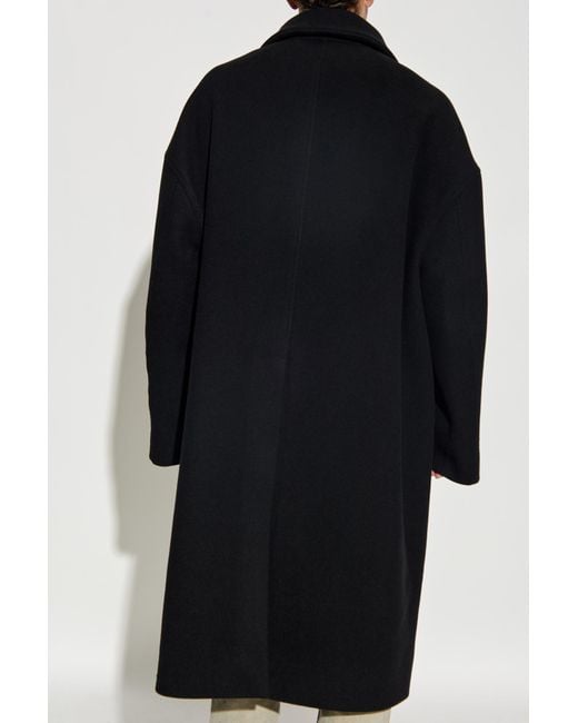Rick Owens Black Wool Coat for men
