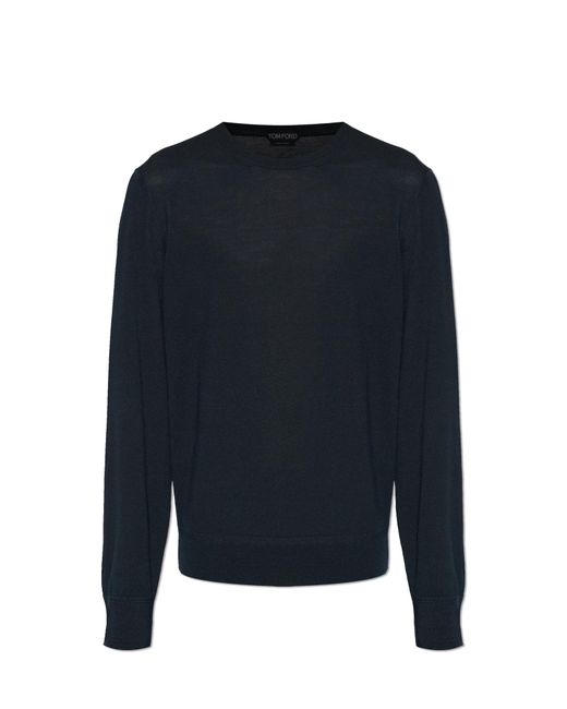 Tom Ford Blue Wool Sweater for men