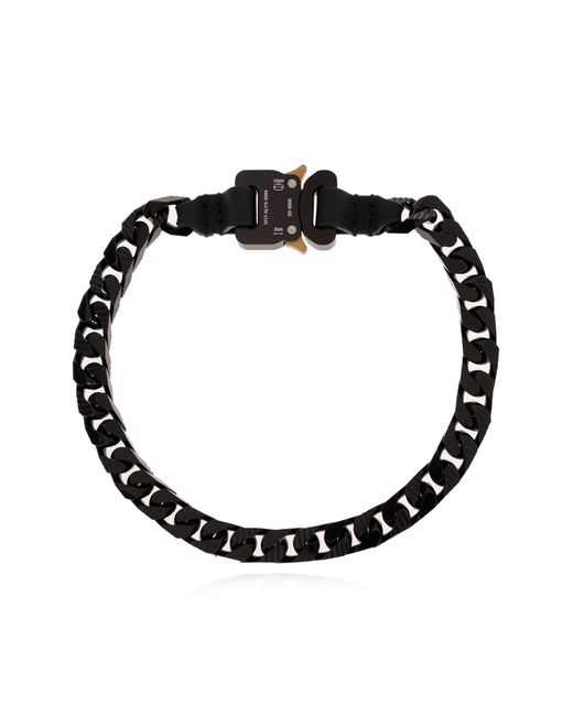 1017 ALYX 9SM Black Necklace With Rollercoaster Buckle, for men
