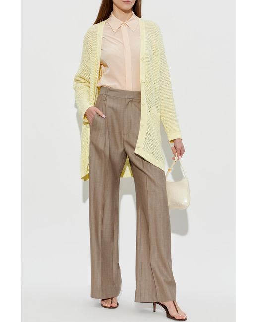 Fabiana Filippi White Cardigan With Pockets