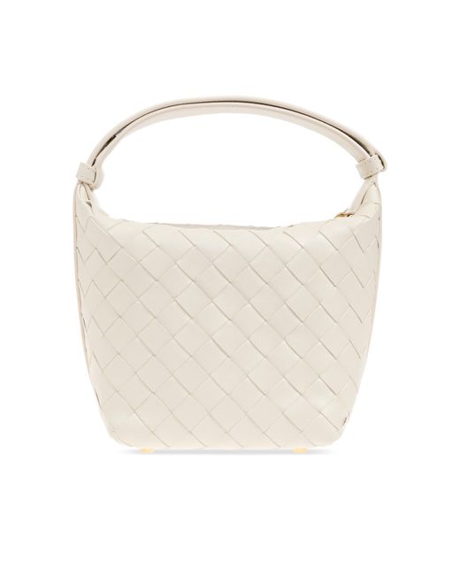 Bottega Veneta White Handbag `small Andiamo`,