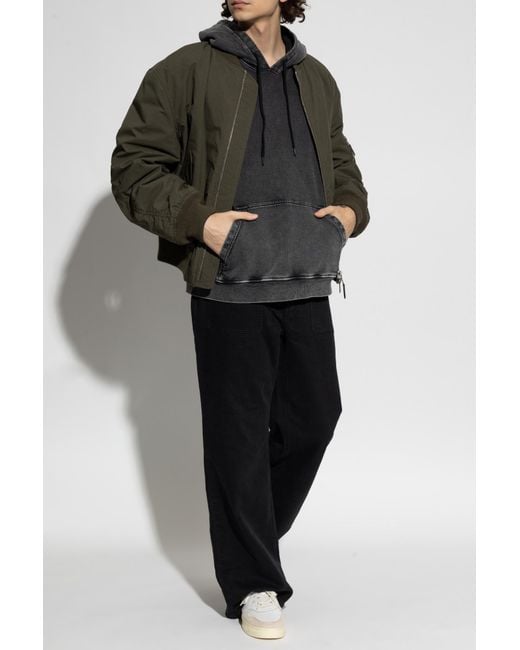 DIESEL Gray Hoodie 'S-Boxt-Hood-Den' for men