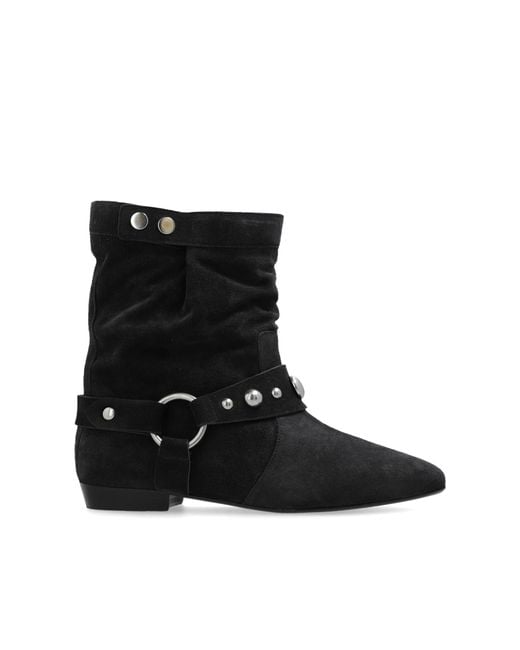 Isabel Marant Black 'Stania' Ankle Boots