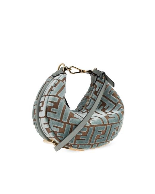 Fendi Blue `graphy Mini` Handbag,