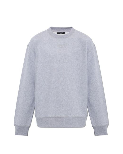 Balmain Gray Sweatshirt With Logo for men