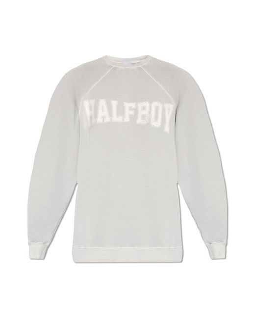 Halfboy White Oversize Sweatshirt,