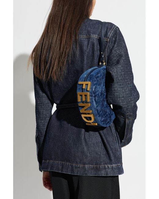 Fendi Blue Shoulder Bag 'Graphy Mini'