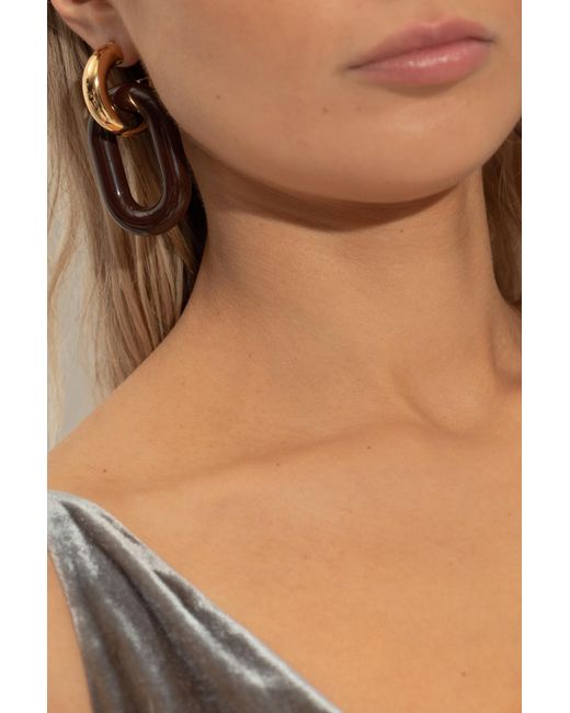 Marni Metallic Earrings With Pendants