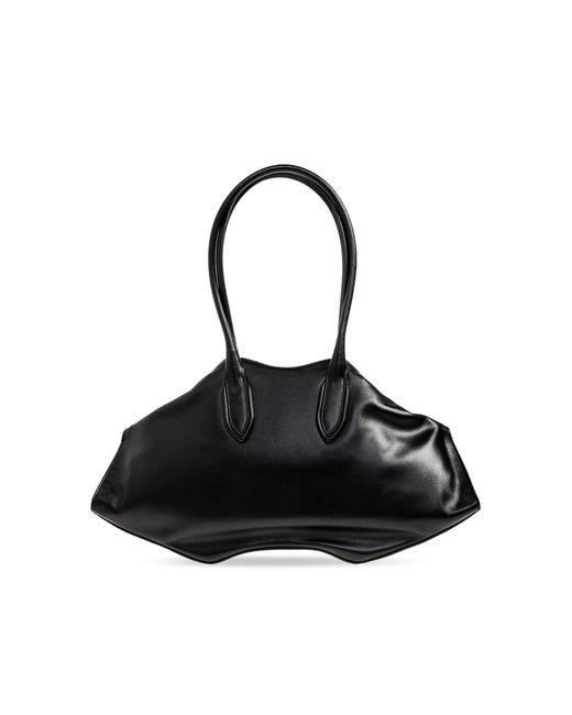 Alexander McQueen Black Shoulder Bag 'Manta'