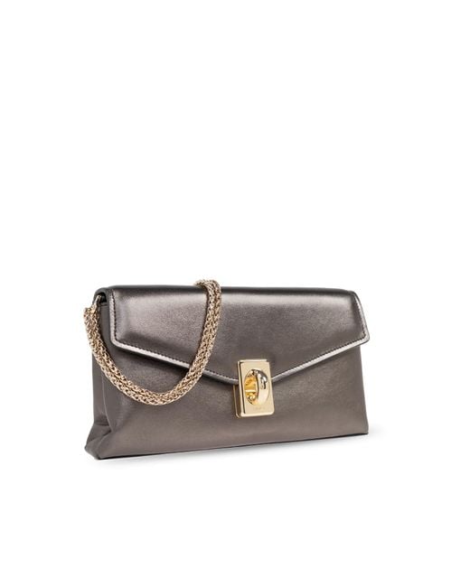 Furla Gray Clutch 'Meridiana Medium'