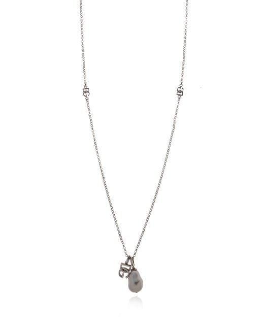 Dolce & Gabbana Black Necklace With Pendant for men