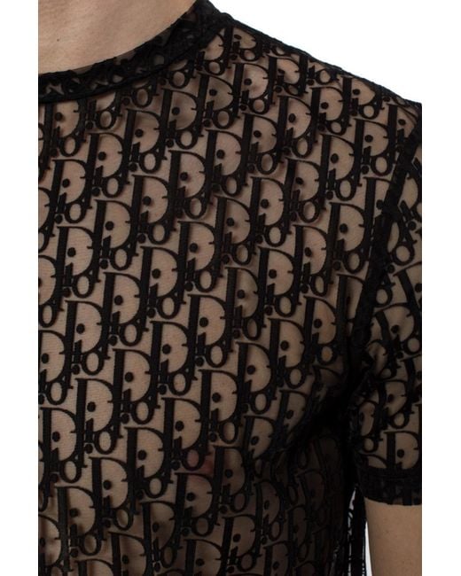 Dior Synthetic Sheer T-shirt With Logo 