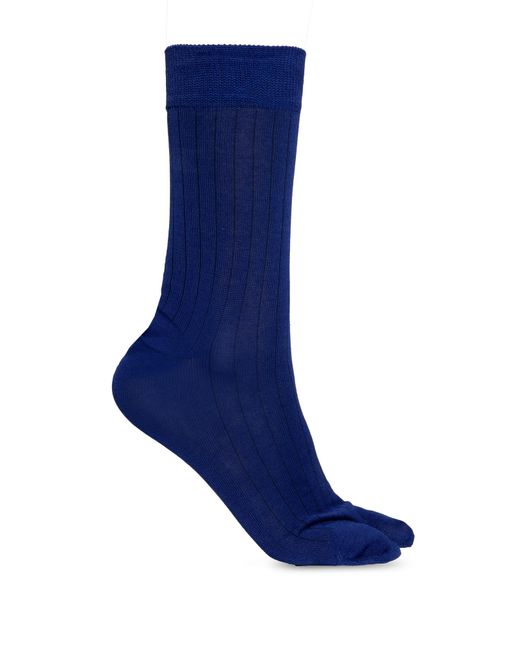 Maison Margiela Blue Socks With 'Tabi' Cut-Out for men