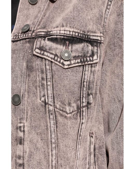 AllSaints 'hay' Denim Jacket in Gray | Lyst