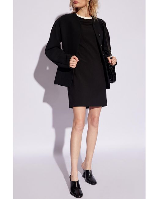 Theory Black Dress With Short Sleeves