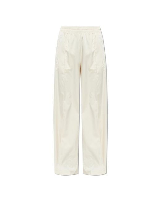 Adidas Originals White Sweatpants With Straight-Leg Cut