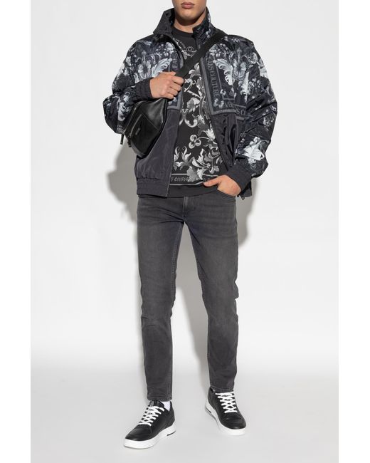 Versace Jeans Couture Gray Jeans With Tapered Legs for men