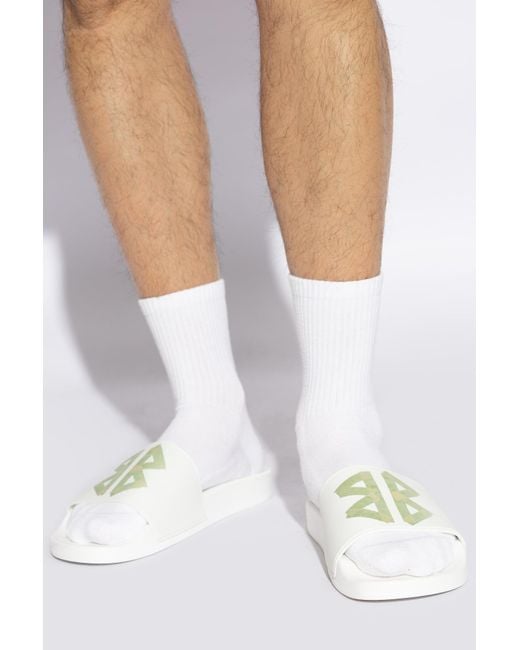 Balenciaga White Rubber Slides 'Pool' for men