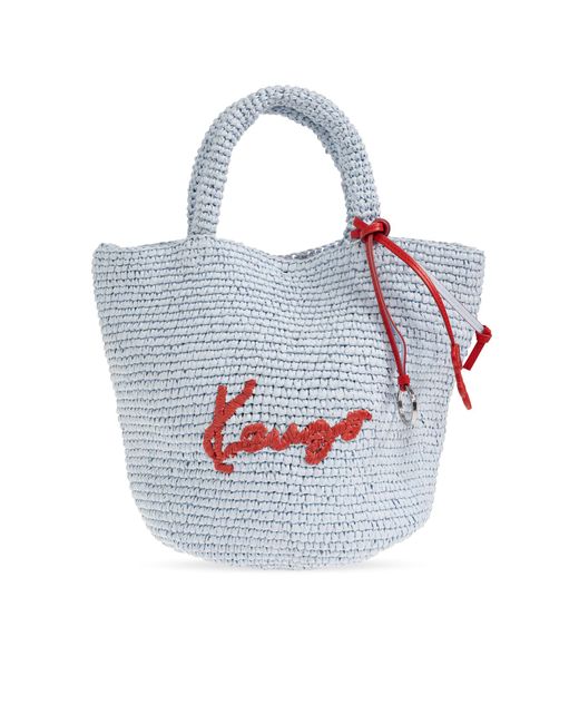 KENZO Blue Bag With Embroidered Logo