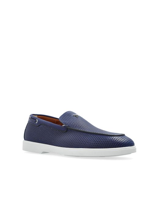 Giuseppe Zanotti Blue Shoes Berth Type Loafers for men