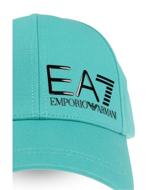 EA7 Blue Baseball Cap, , Light