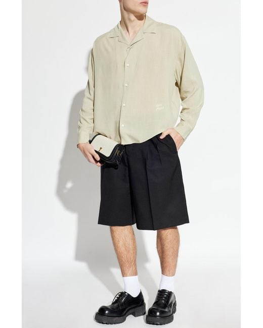 AMI White Asymmetrical Cut Shirt for men