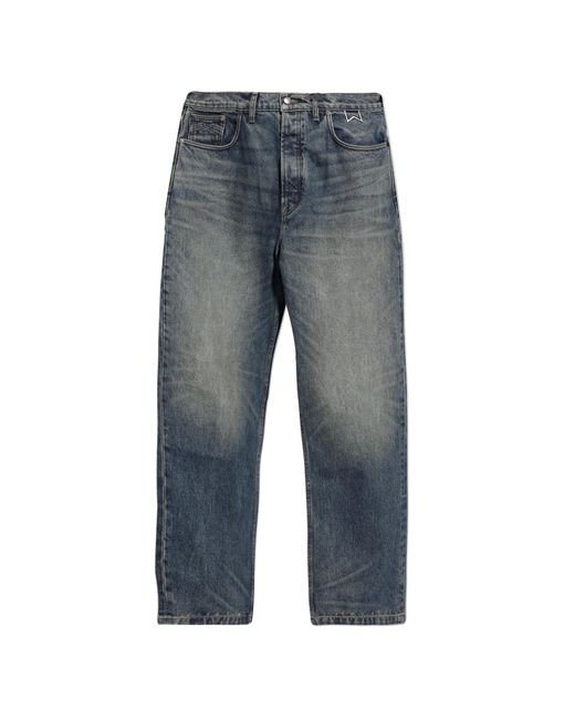 Rhude Blue Vintage Effect Jeans for men