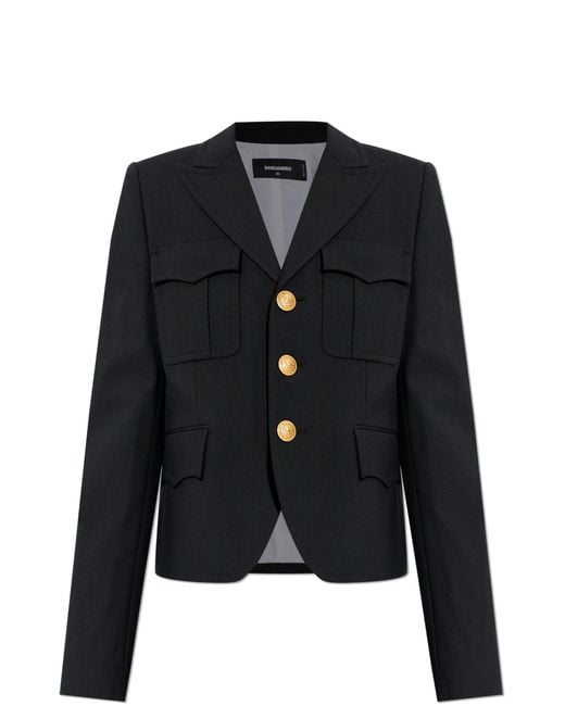 DSquared² Black Wool Blazer