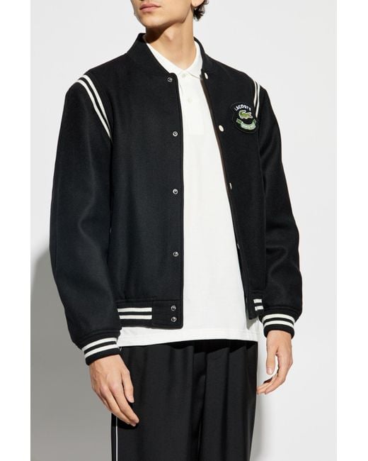 Lacoste Black Wool Jacket for men