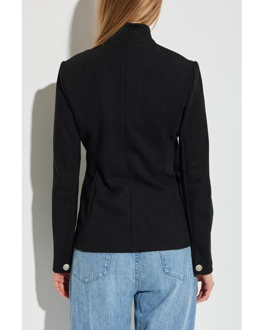 Rag & Bone Black Jacket With Stand-Up Collar