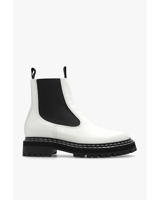 Proenza Schouler Leather Chelsea Boots in White Lyst UK