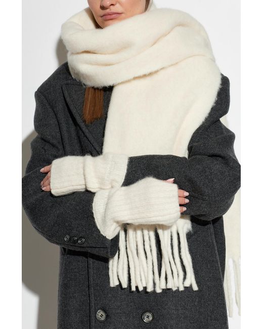 Givenchy Gray Fingerless Gloves