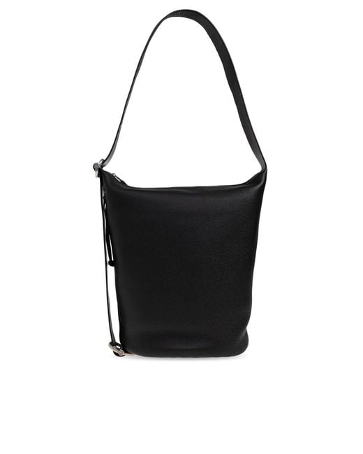 Loewe Black 'Loop Medium' Shoulder Bag, Bucket Type for men