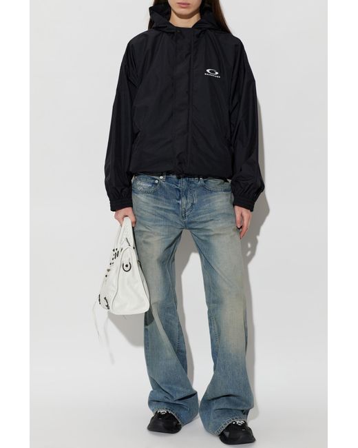 Balenciaga Black Oversize Jacket With Hood