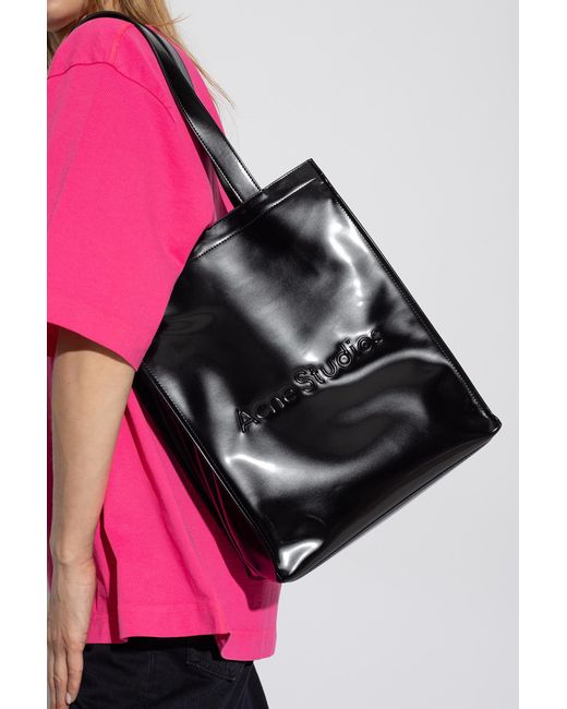 Acne Pink Shopper Bag With Logo