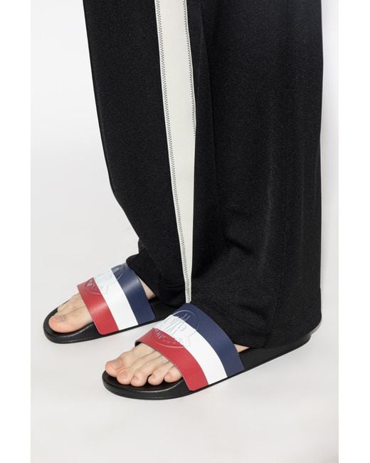 Moncler White 'Basile' Slides for men