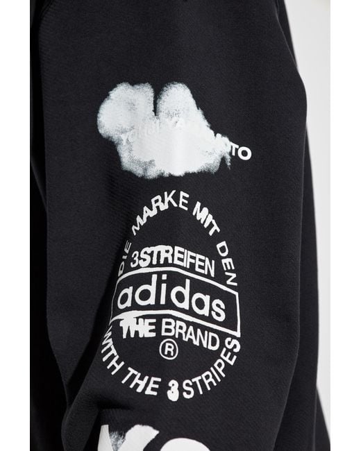 Y-3 Black Sweatshirt With Print, for men