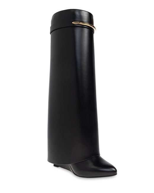 Givenchy Black Wedge Heel Boots