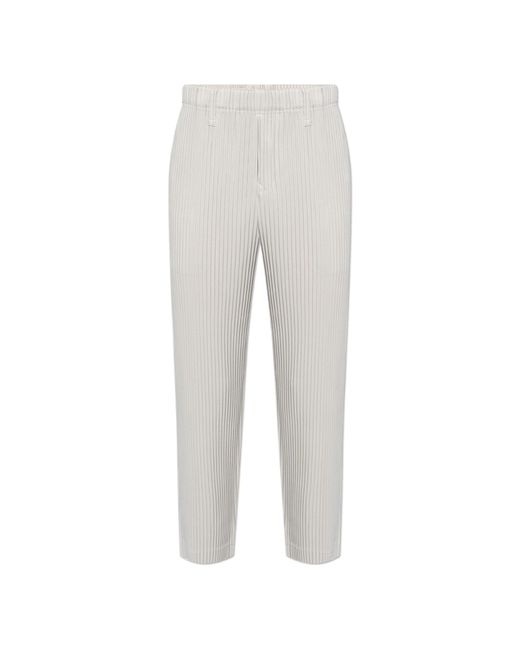 Homme Plissé Issey Miyake Gray Pleated Trousers By , for men