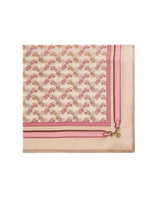 COACH Pink Silk Scarf