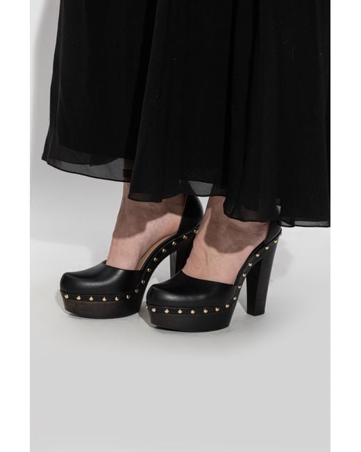 Chloé Black Platform Shoes 'Lola'