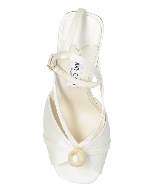 Jimmy Choo White Heeled Sandals "Siva"