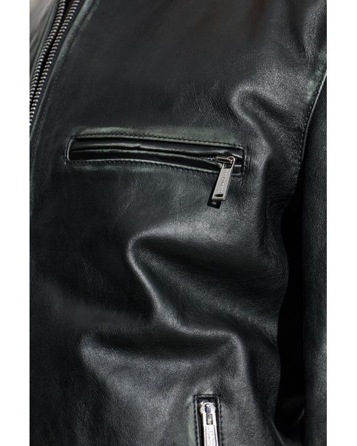 DSquared² White Leather Jacket With Pockets for men