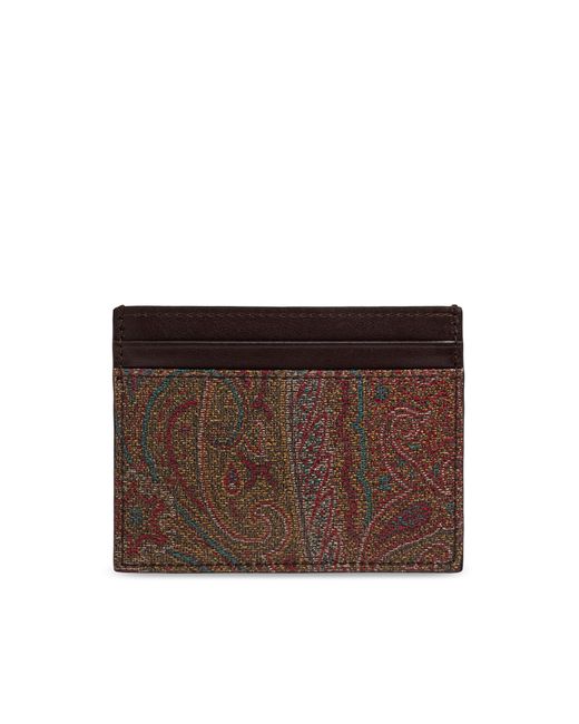 Etro Brown Card Holder for men