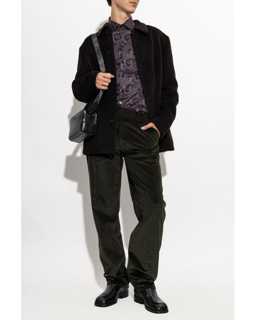 Etro Black Corduroy Trousers for men